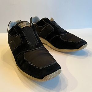 Salvatore Ferragamo Women's Black Suede and Canvas used Sneakers US 11 EU 41